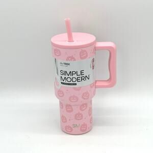Simple Modern 30oz Pink Pumpkins Stainless Steel Trek Tumbler NEW